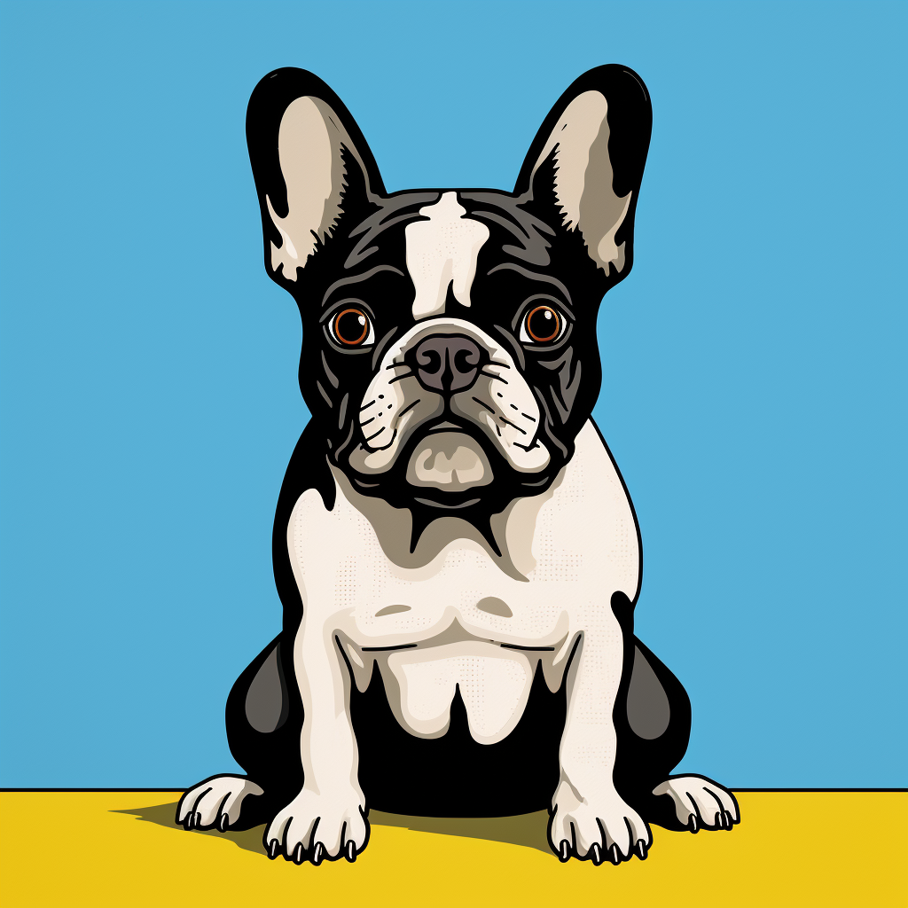 Playful French Bulldog by Hergé