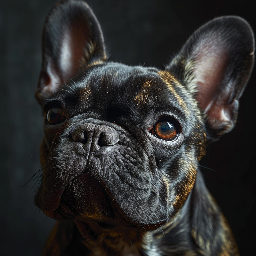 Adorable French Bulldog resembling Julius Caesar