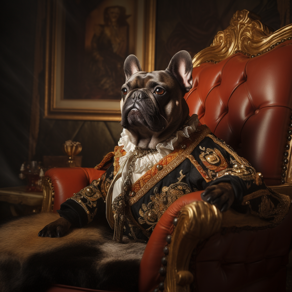 Wealthy French Bulldog on Couch