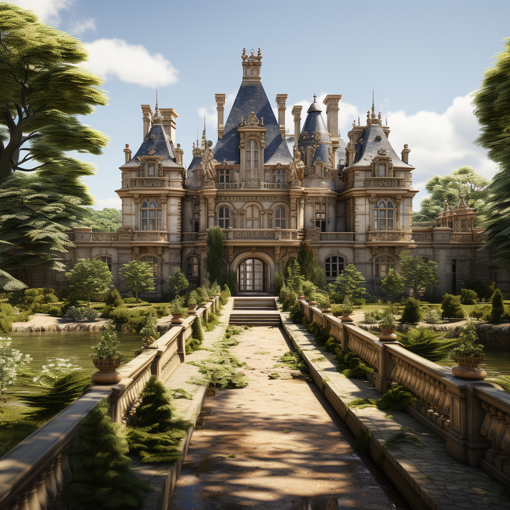 Magnificent French Chateau with Gardens and Wall