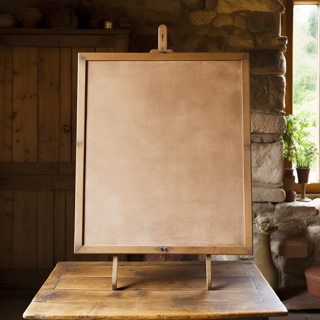 Notice board in French country farm house