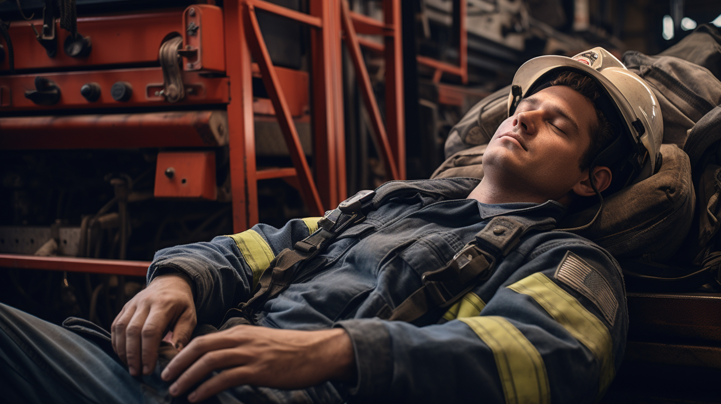 French firefighter visualizing crane operator dream