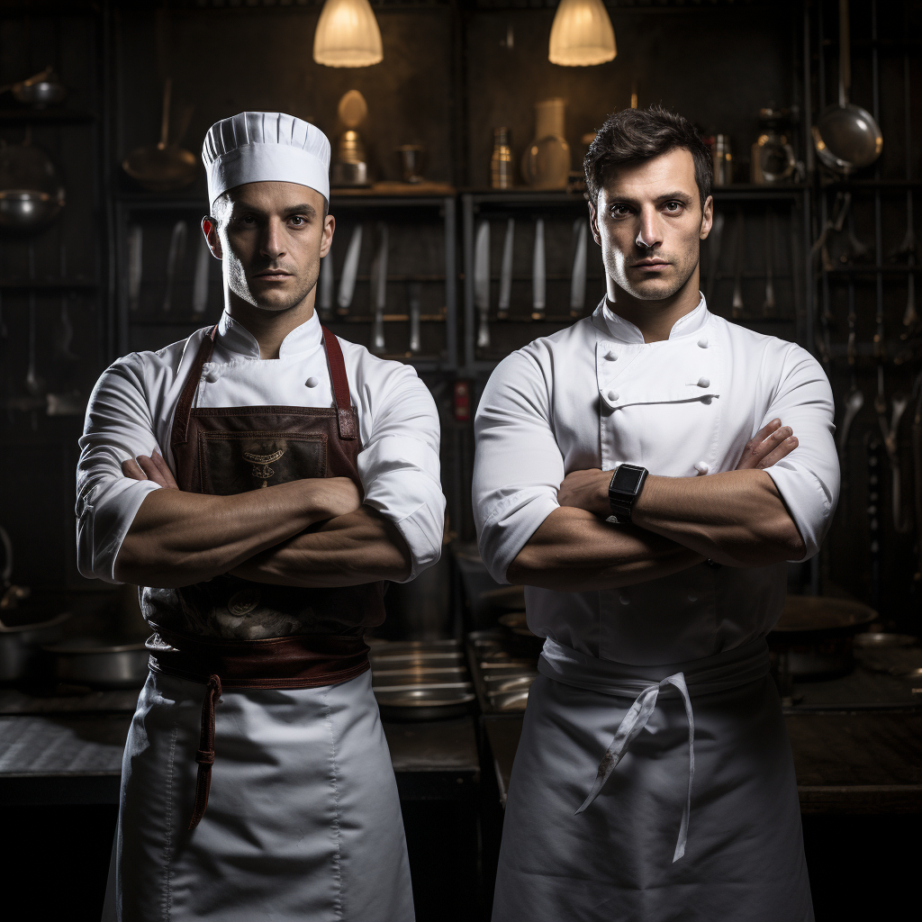 Chefs battling in intense culinary clash