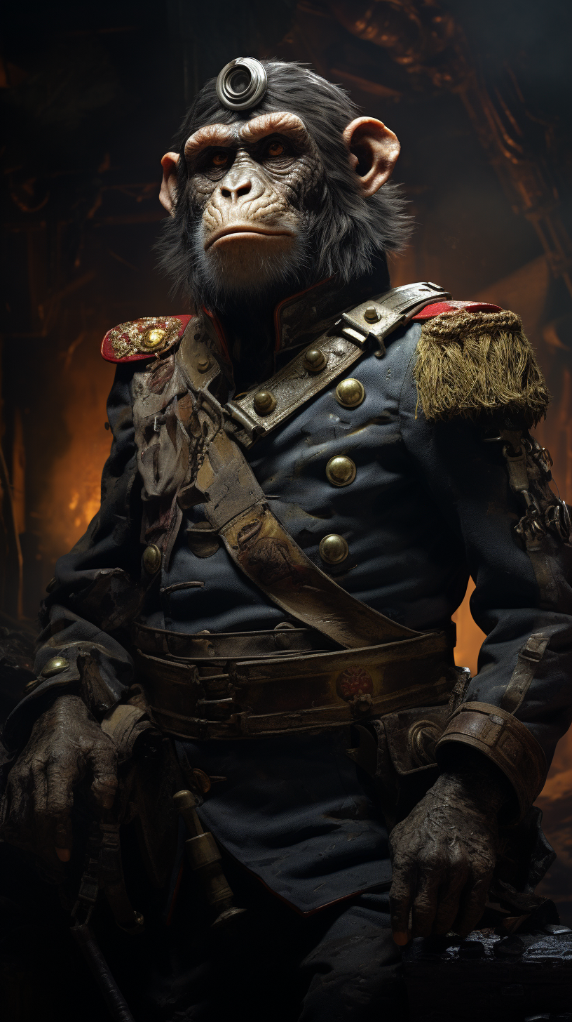 Monkey in French Military Uniform