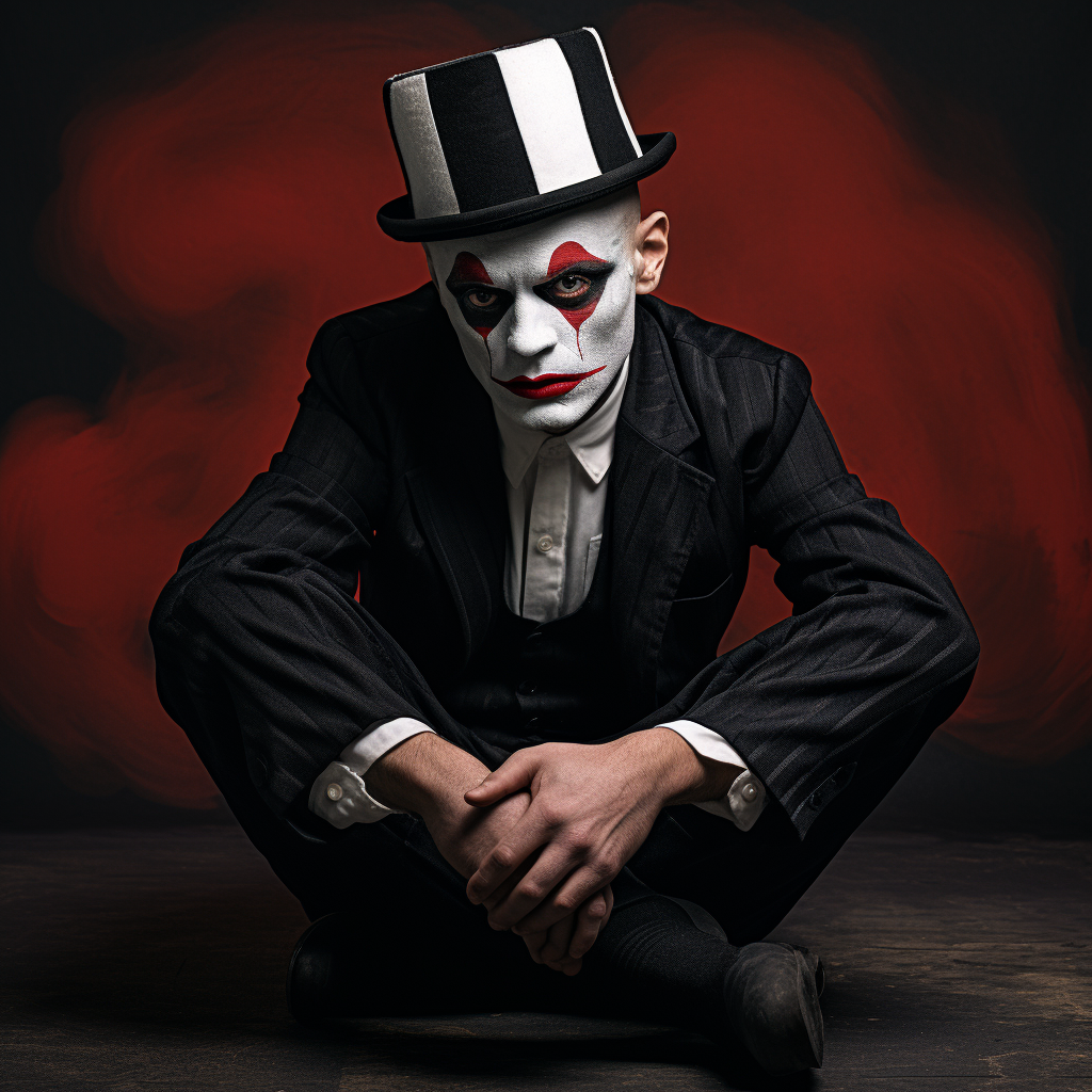 Agent 47 as a French Mime