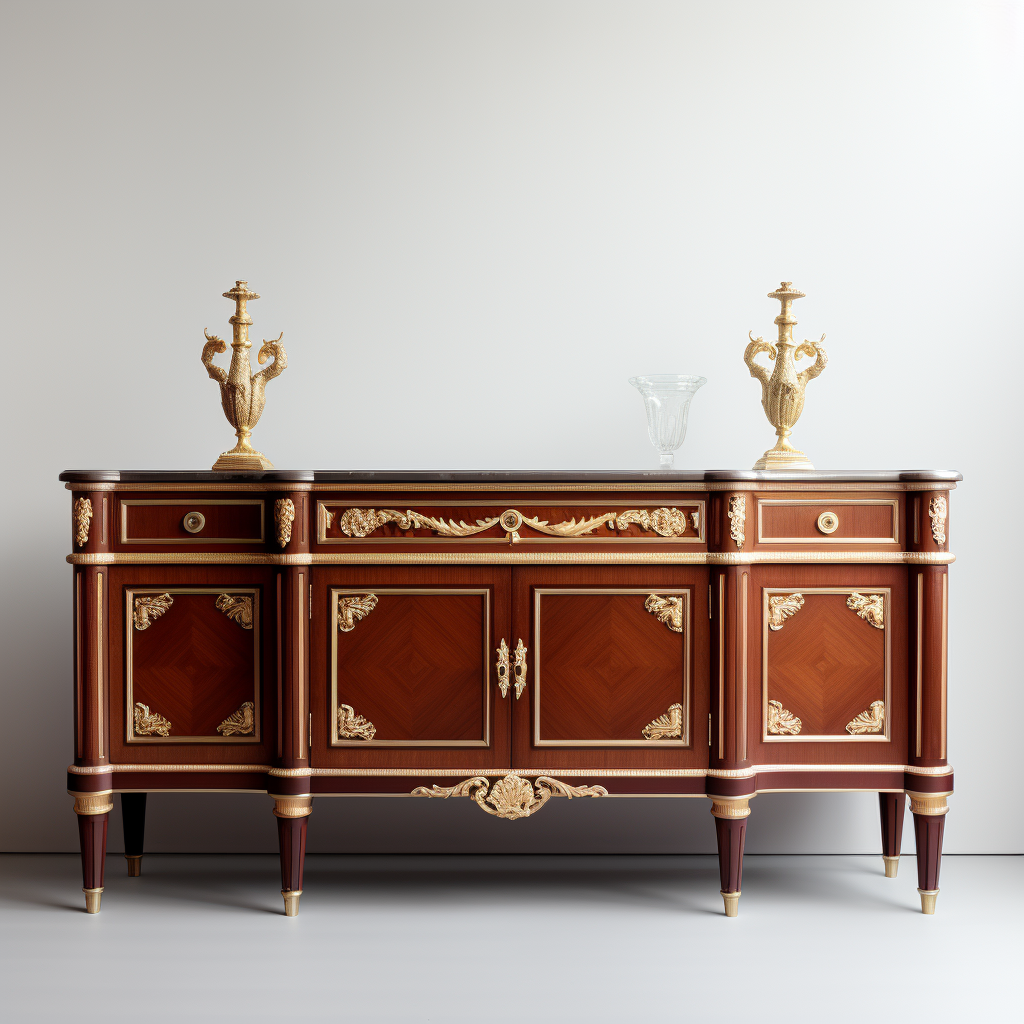 Elegant French Sideboard with Gold Accents