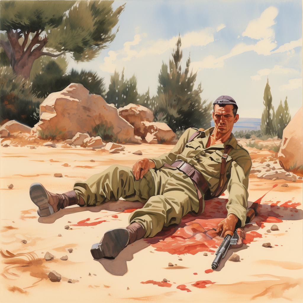 French soldier kills Algerian soldier cartoon