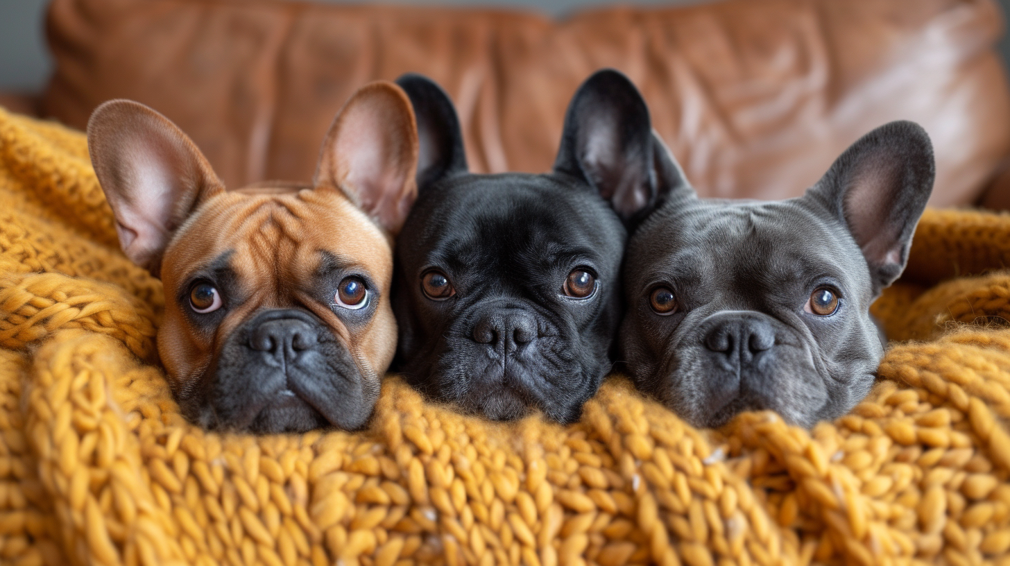 French Bulldogs Watching Television