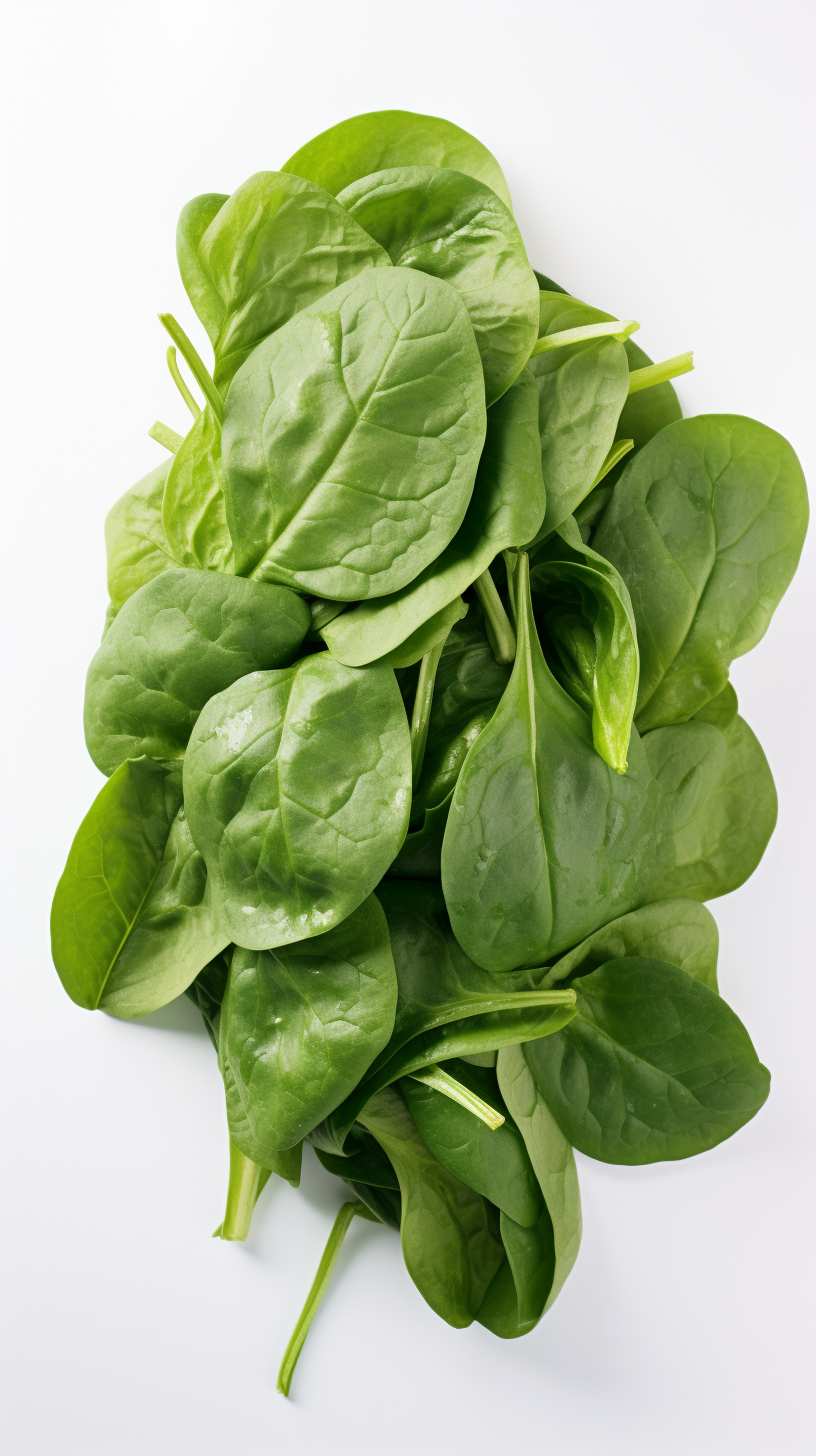 Fresh spinach salad on light background