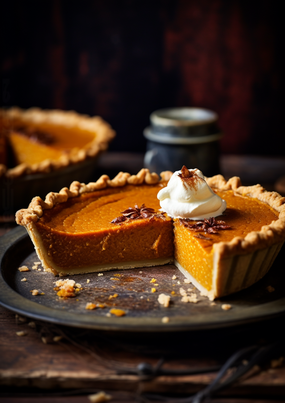 Scrumptious homemade pumpkin pie