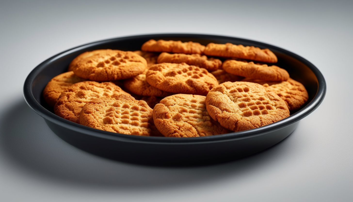 Scrumptious cookies in a pan