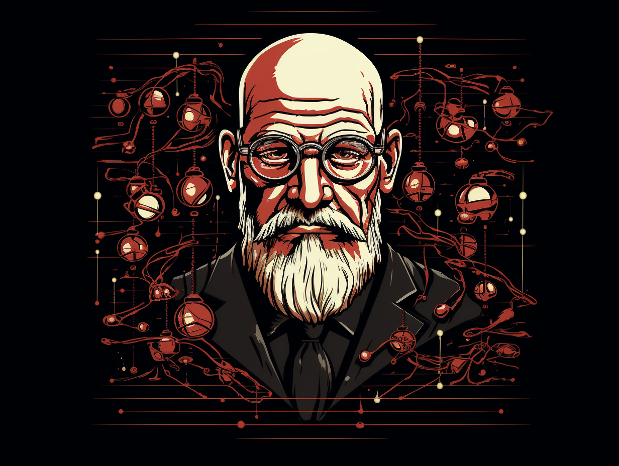 Sigmund Freud shirt design illustration