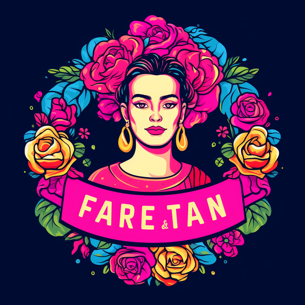 Frida Kahlo-inspired pastry shop monogram design