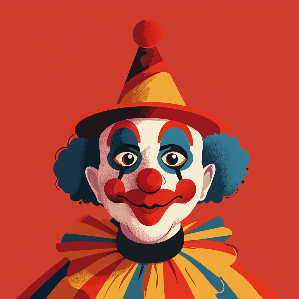 Friendly Clown Flat Image