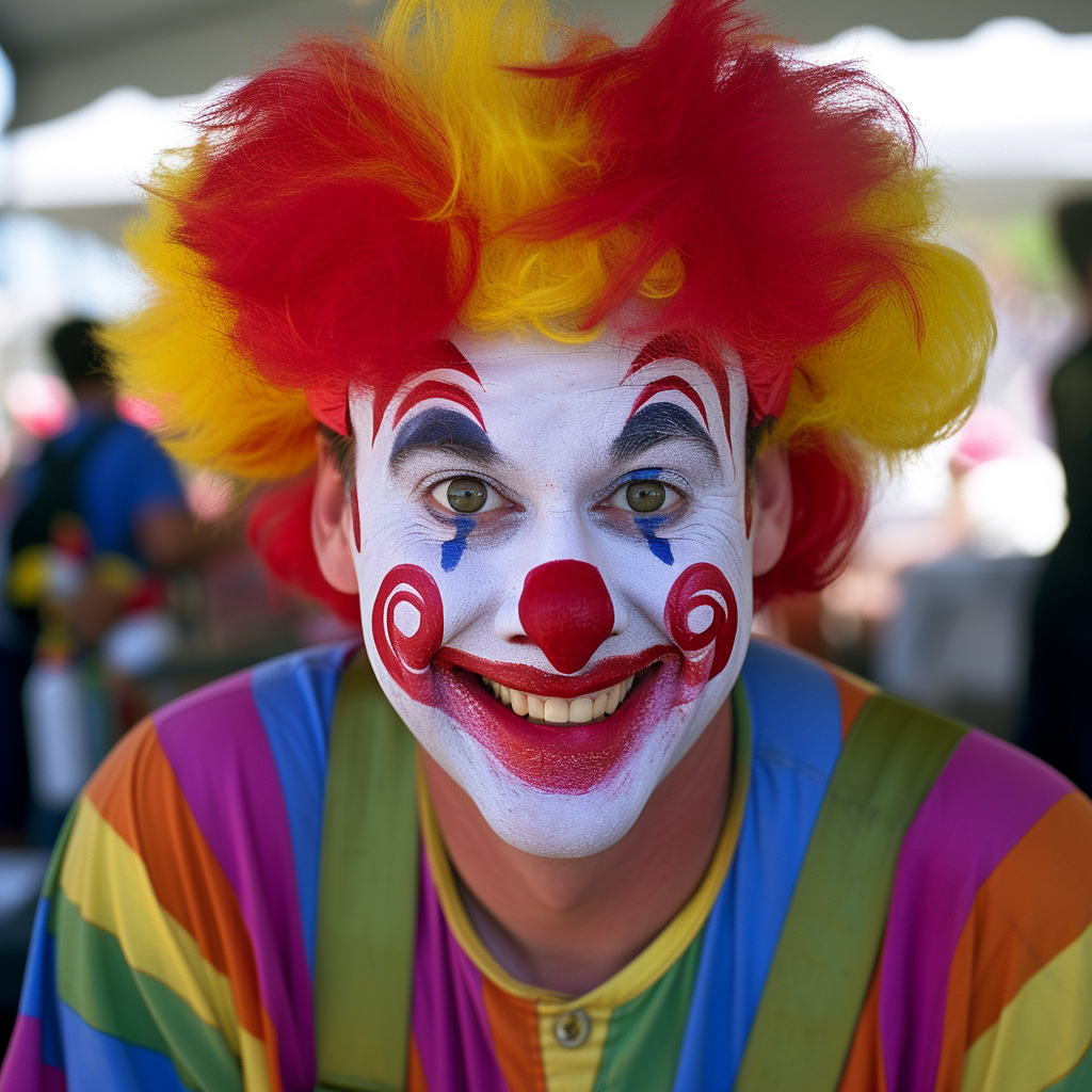 Friendly clown for stock photo