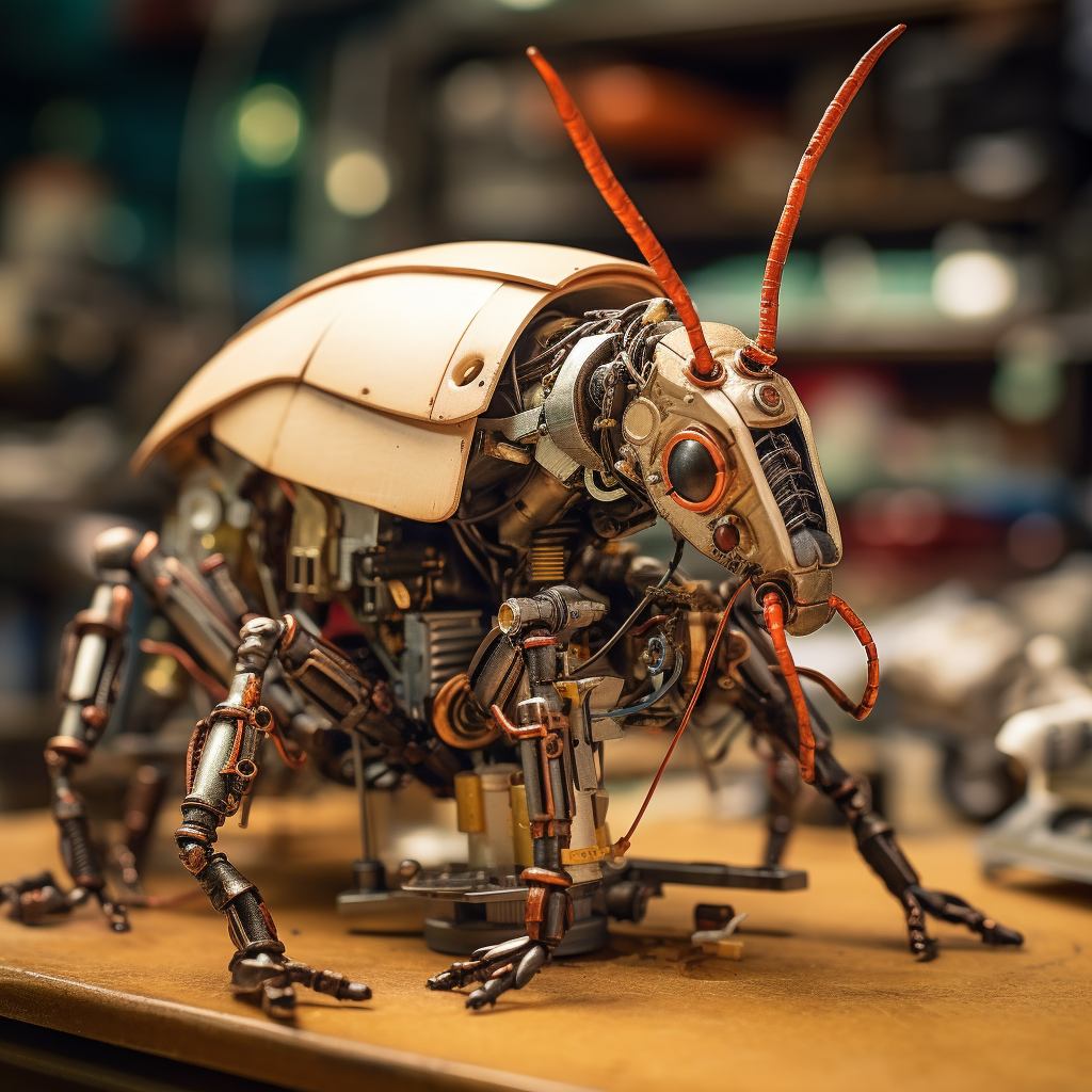 Friendly cockroach among realistic robots