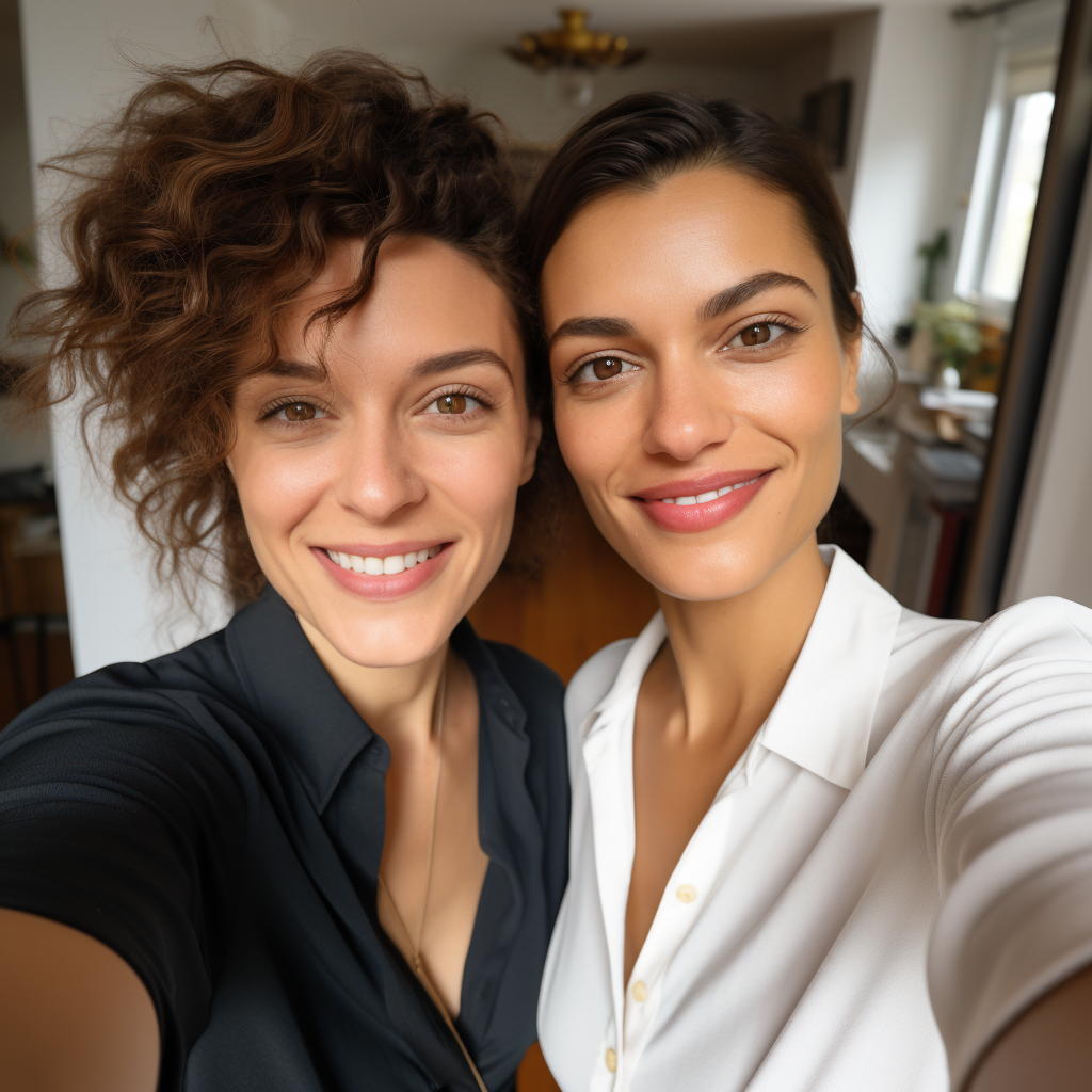 Two Professional Women Enjoying a Selfie Moment