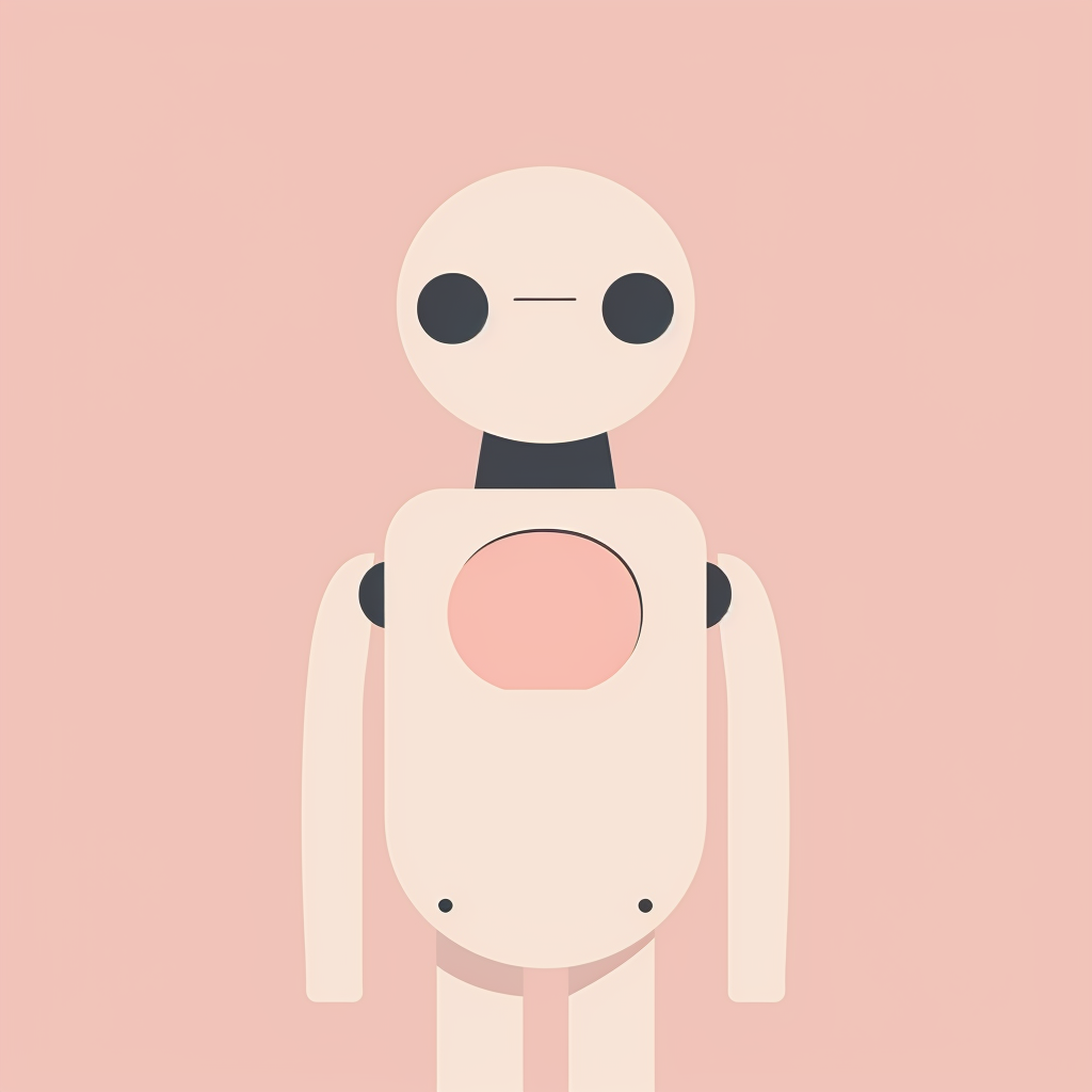 Friendly Robot Vector Silhouette Medspa