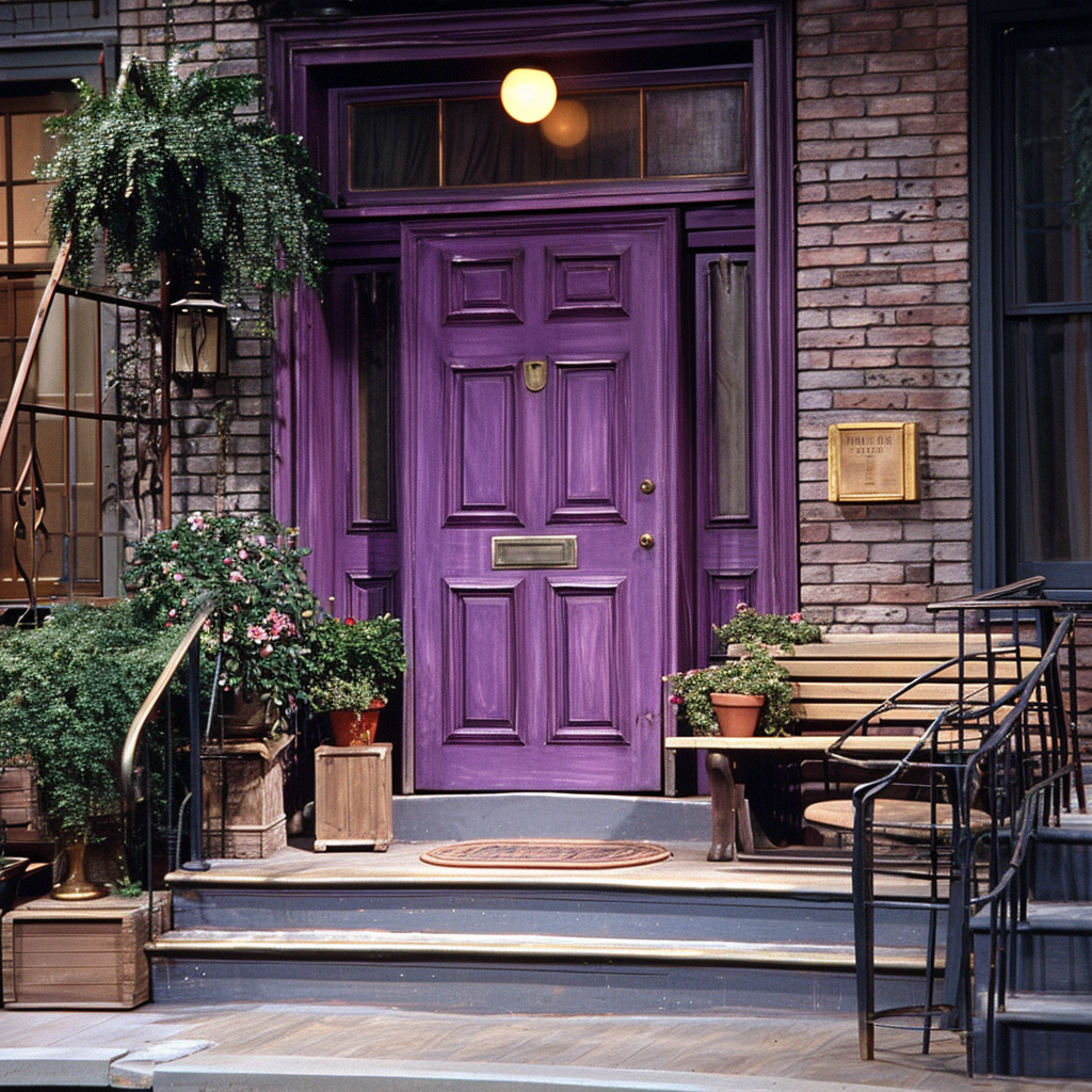 Monica's iconic purple door from Friends