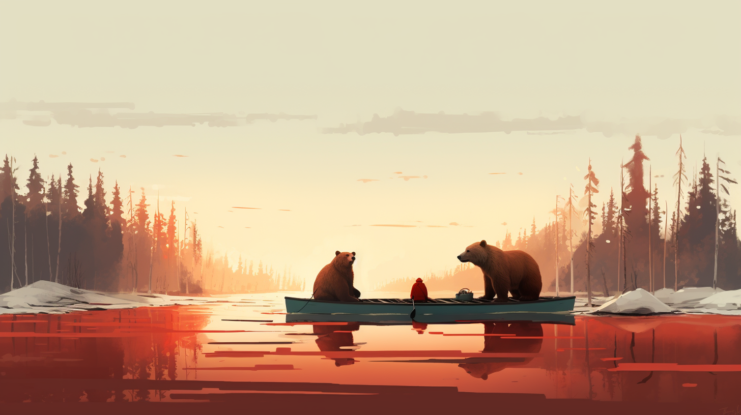 Atey Ghailan and Jon Klassen styled friendship illustration