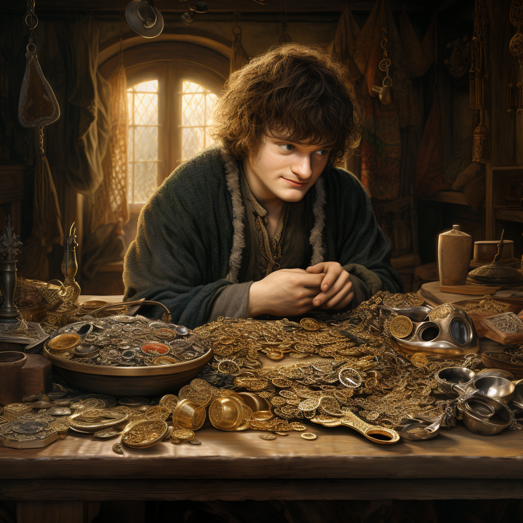 Frodo finding precious bling