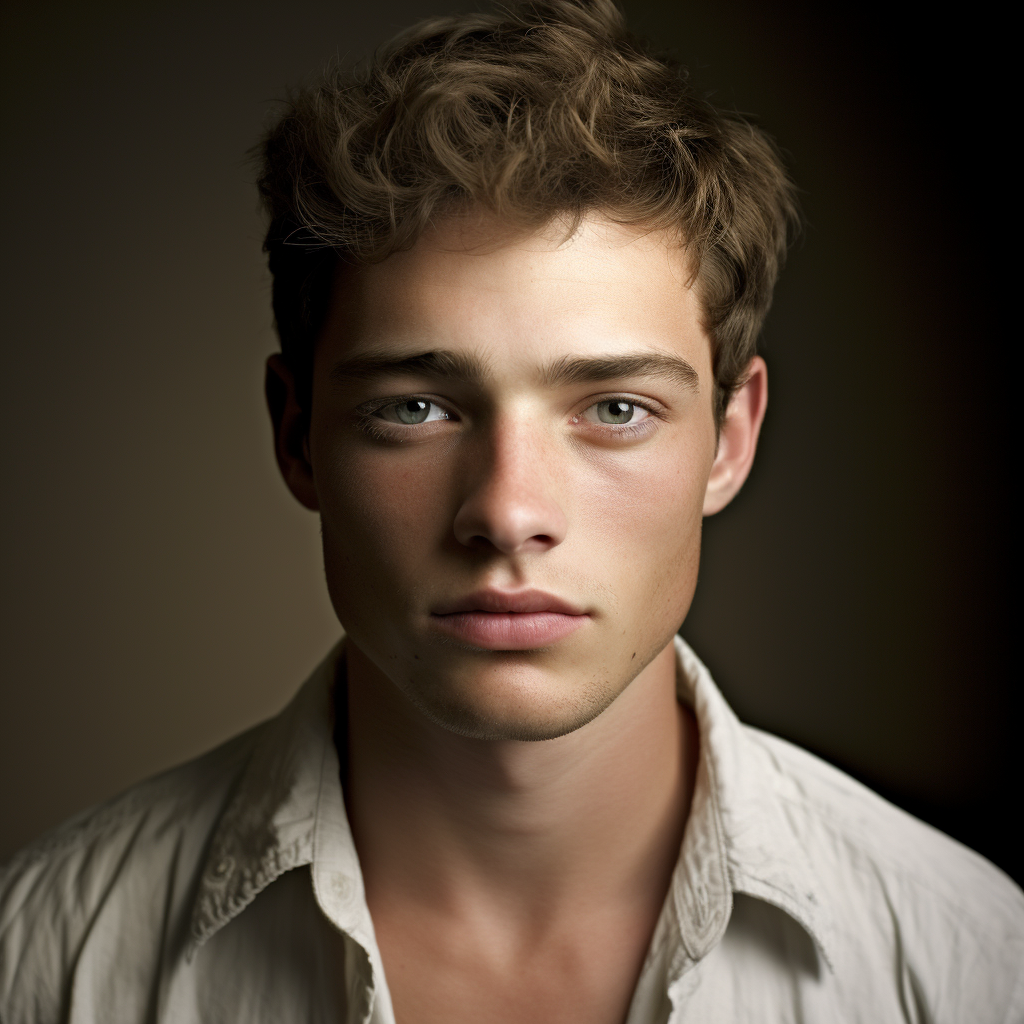 Attractive young man with soft contrast lighting