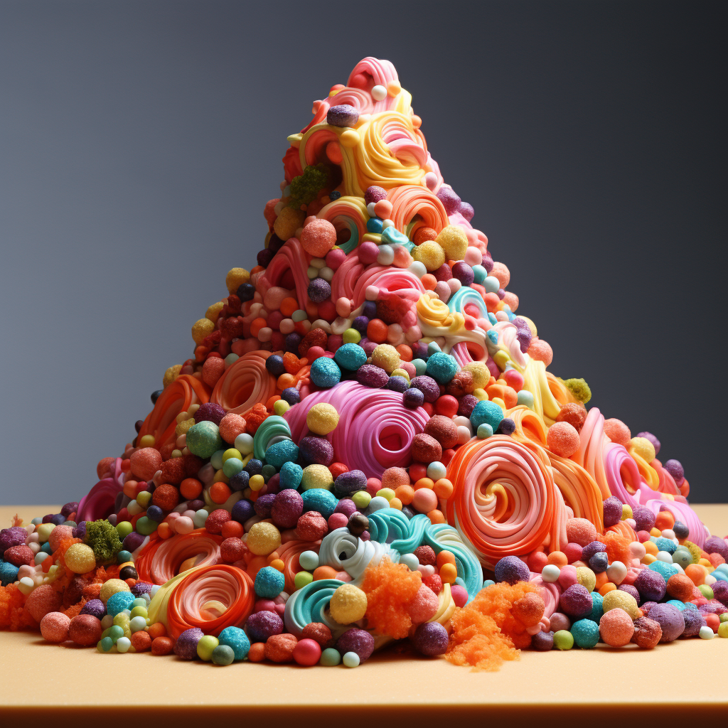 Colorful mountain of Froot Loops cereal