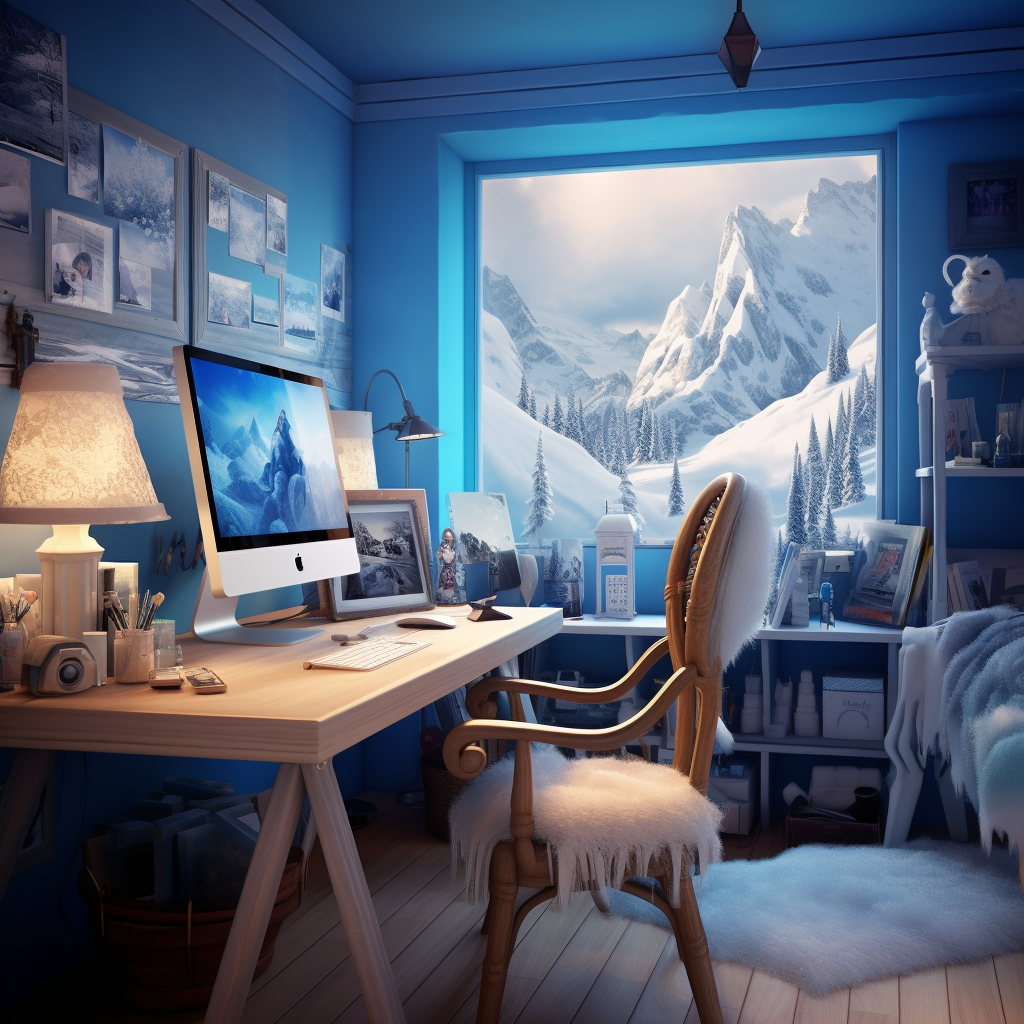 Frozen-inspired home office decor