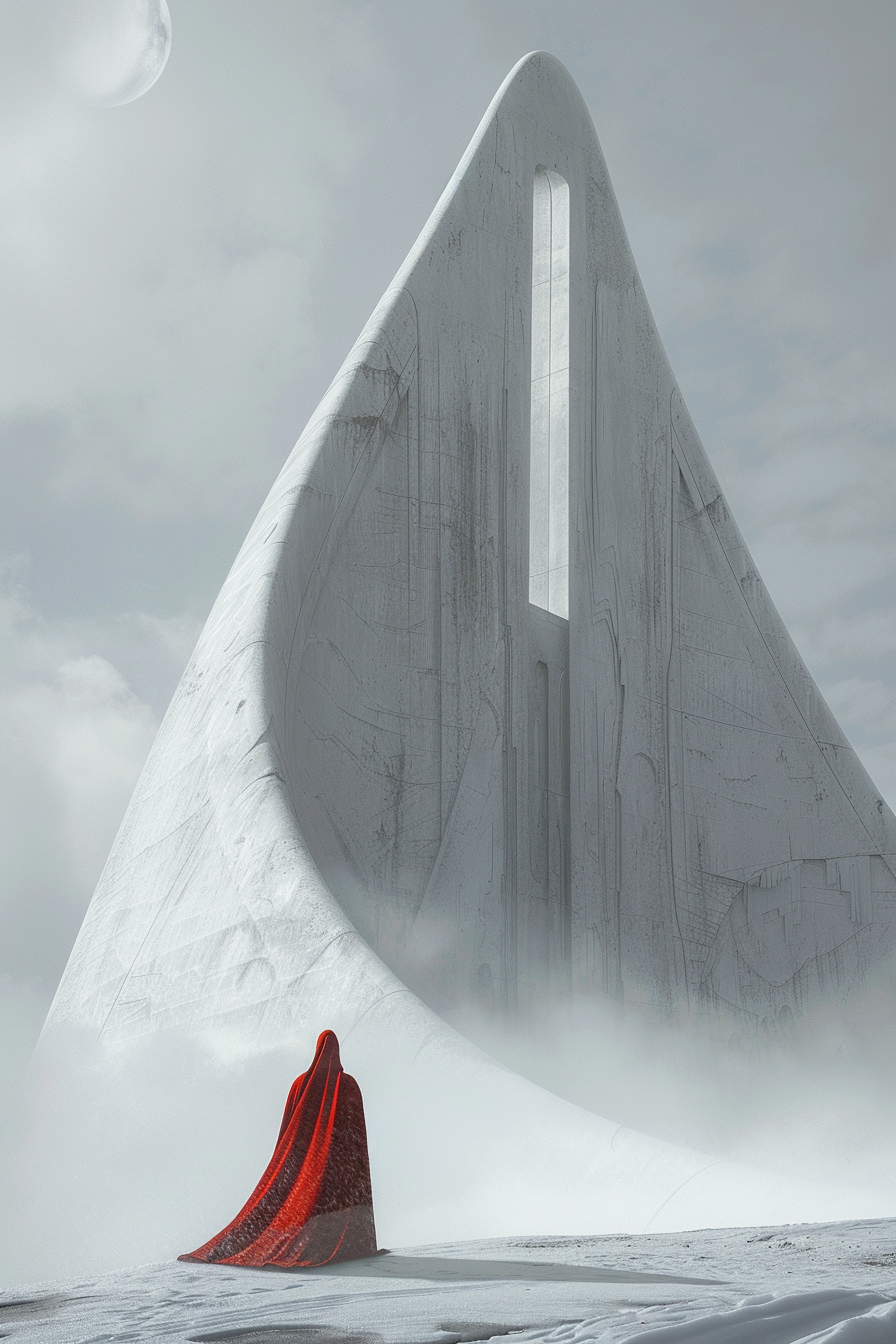 Figure in Red Robe Ice Planet