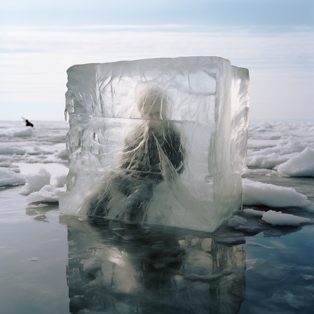 50-year-old man frozen in ice