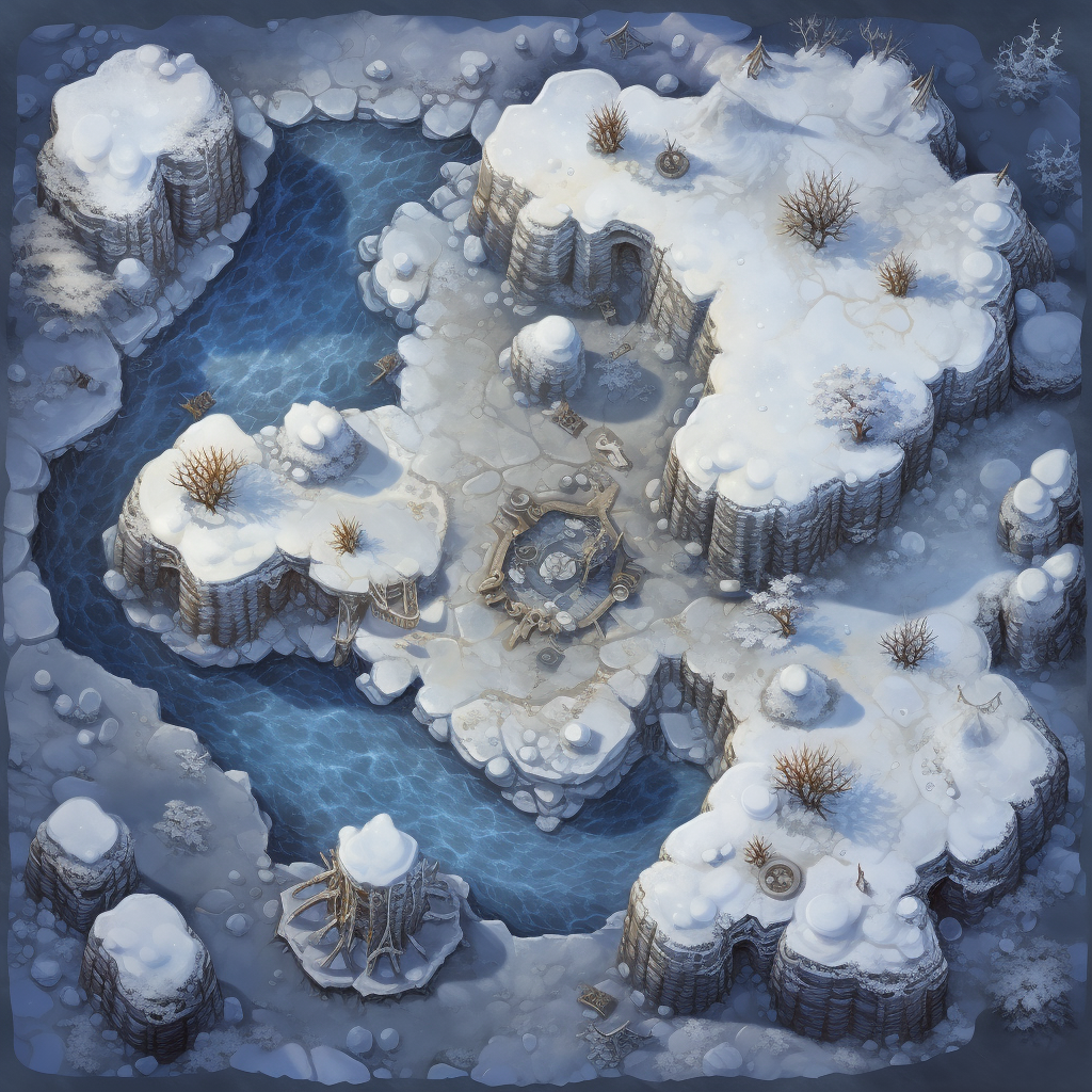 Winter battle map in frozen north