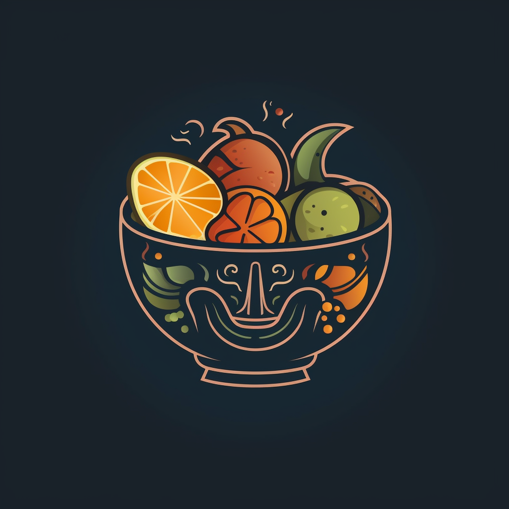 Logo showcasing a fruit bowl symbol