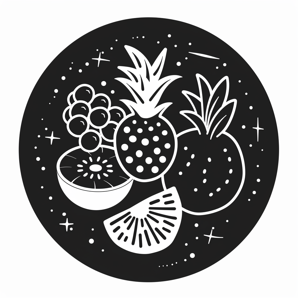 Fruit logo flat vector icon