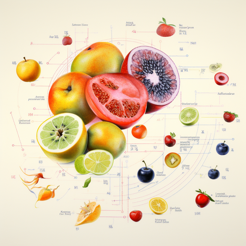 Various Fresh Fruits Arranged Beautifully