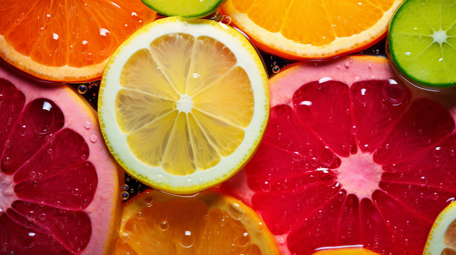 Colorful fruit punch on a background