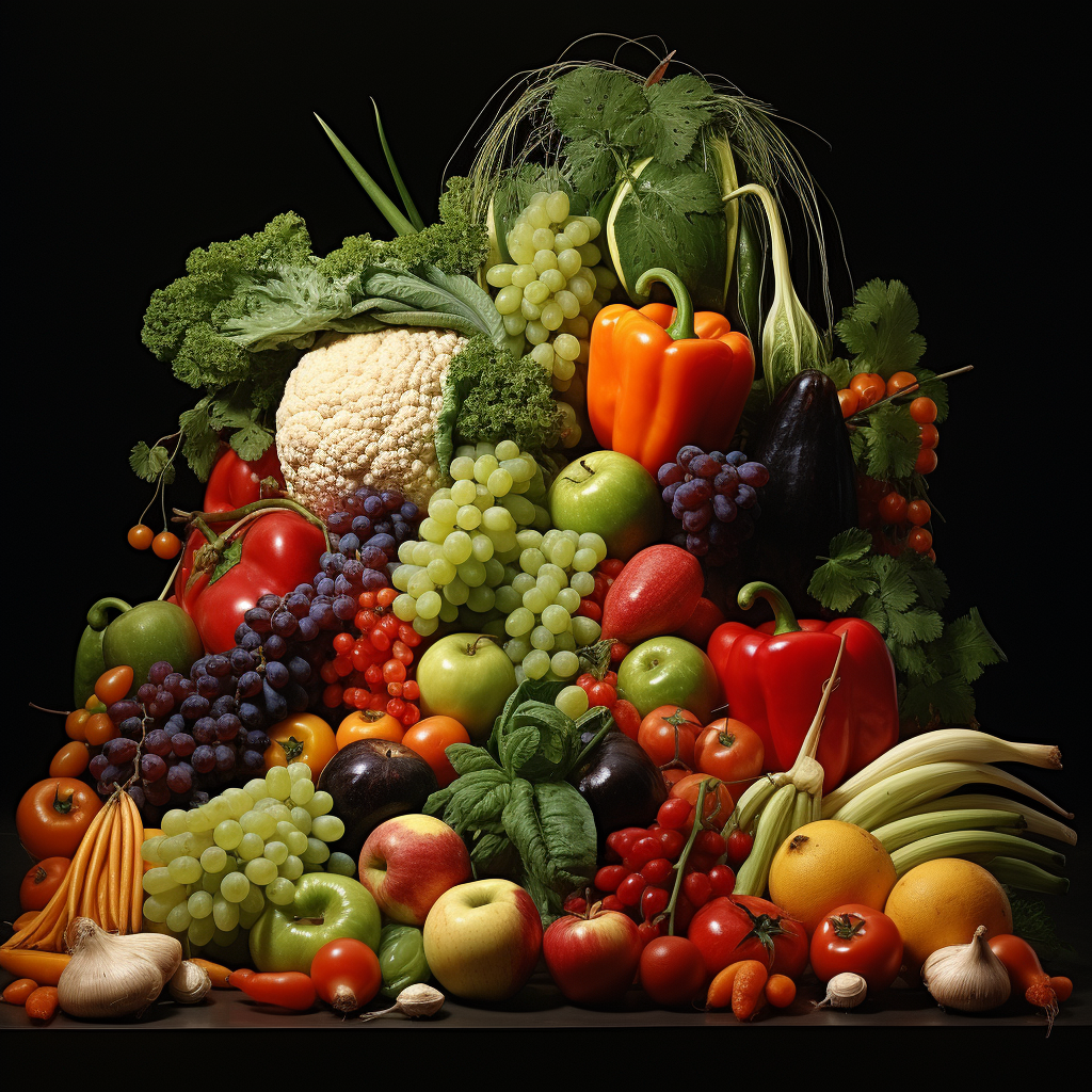 Assortment of Fresh Fruits and Vegetables