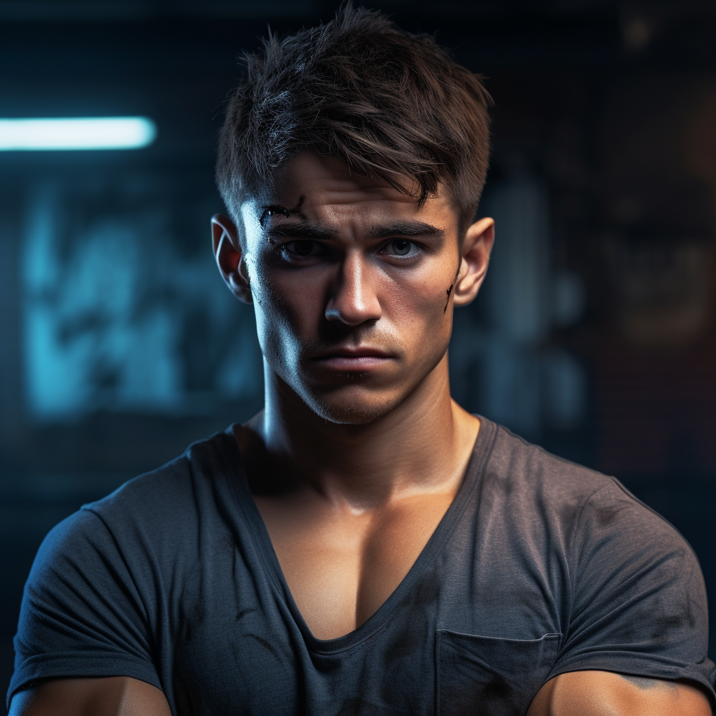 Young fit man frustrated looking at camera