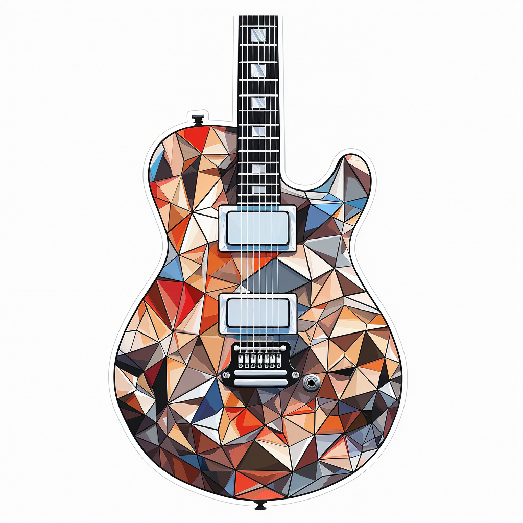 Detailed full body rock guitar