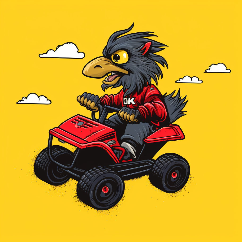 KC Wolf Riding ATV through Black Birds