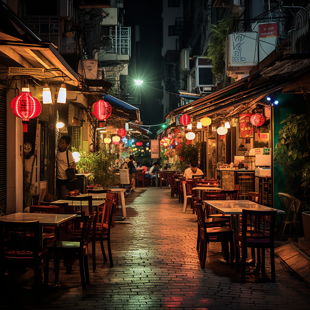 Image of a Fun Cool Street Restaurant