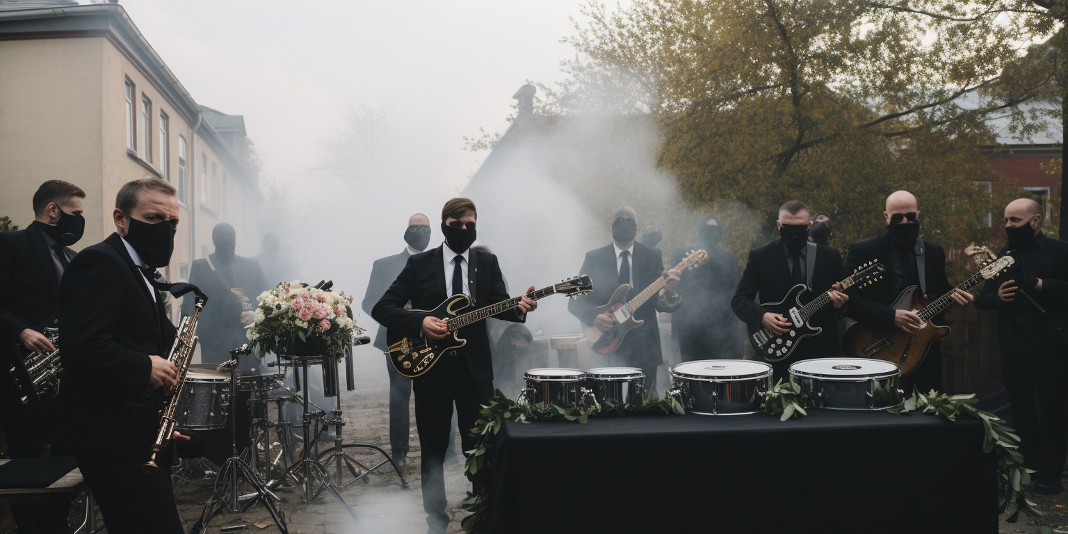 Band performing at a funeral