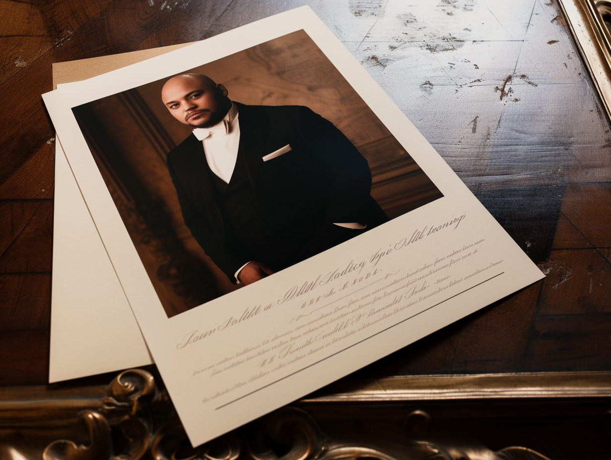 Biracial Man in Formal Funeral Program