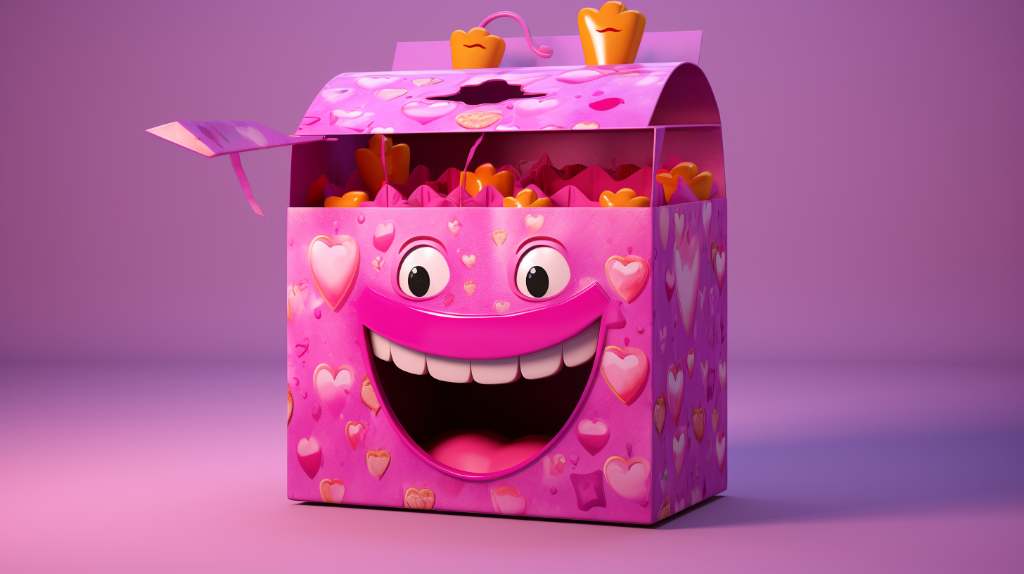 Funky pink happy meal inflatable box