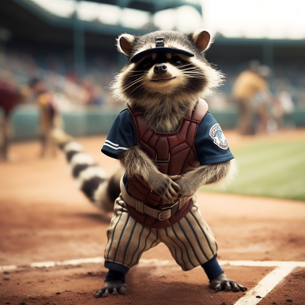 Funny Animals Baseball Characters