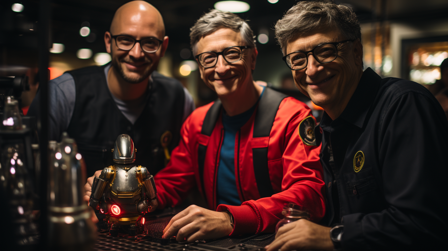 Bill Gates, Snoop Dogg, and Elon Musk at a Bar