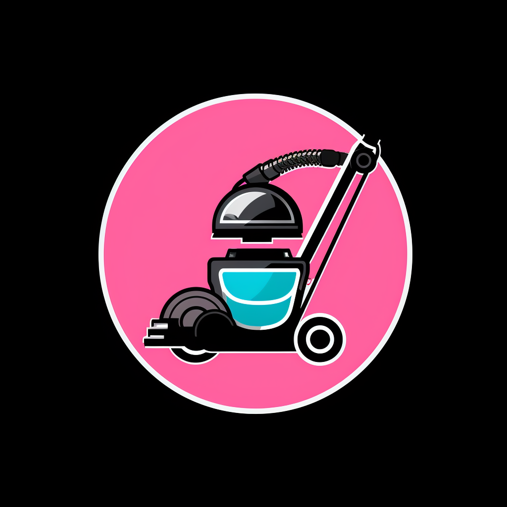 Cute vacuum cleaner logo design