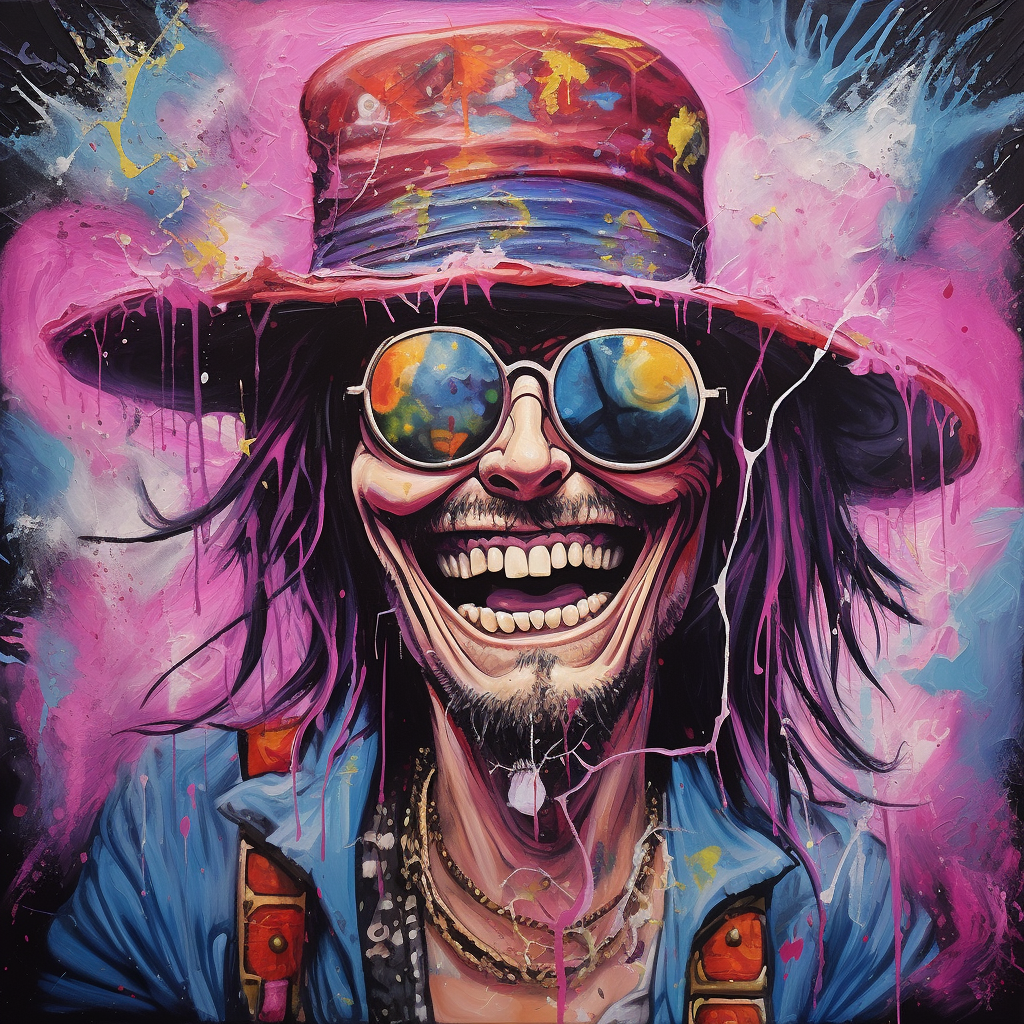 Goofy Johnny Depp character selling soul