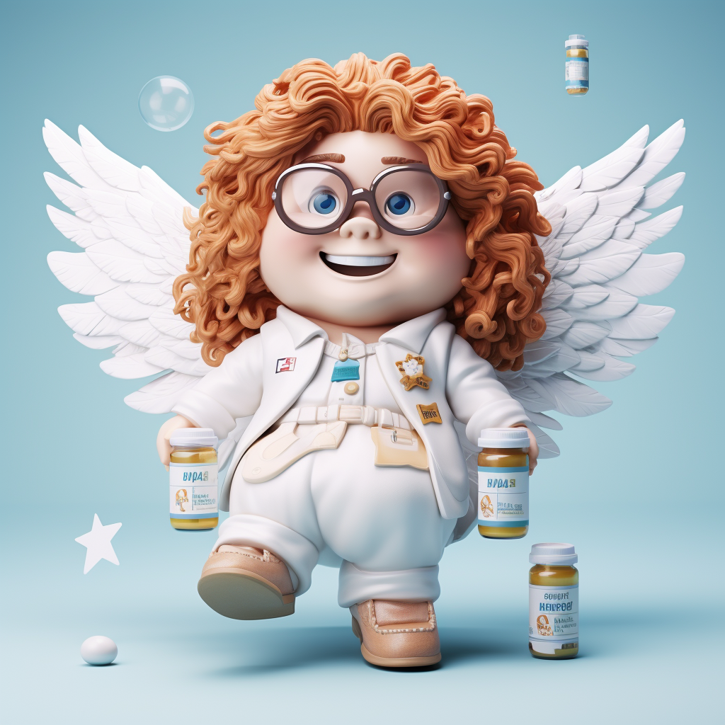 Funny Pharmacist with Angel Wings