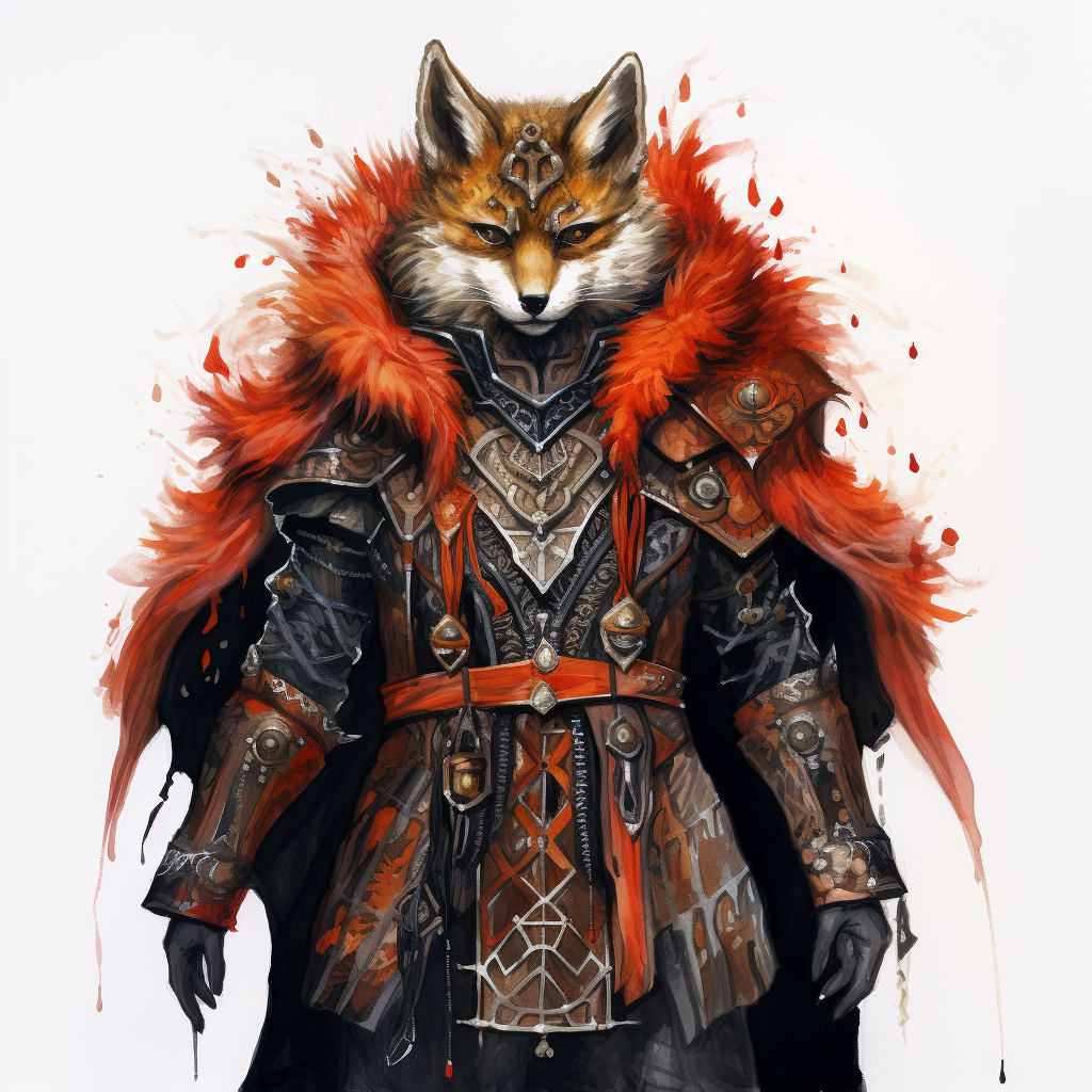 Beautiful Fur and Hide Fantasy Armor Jacket Design