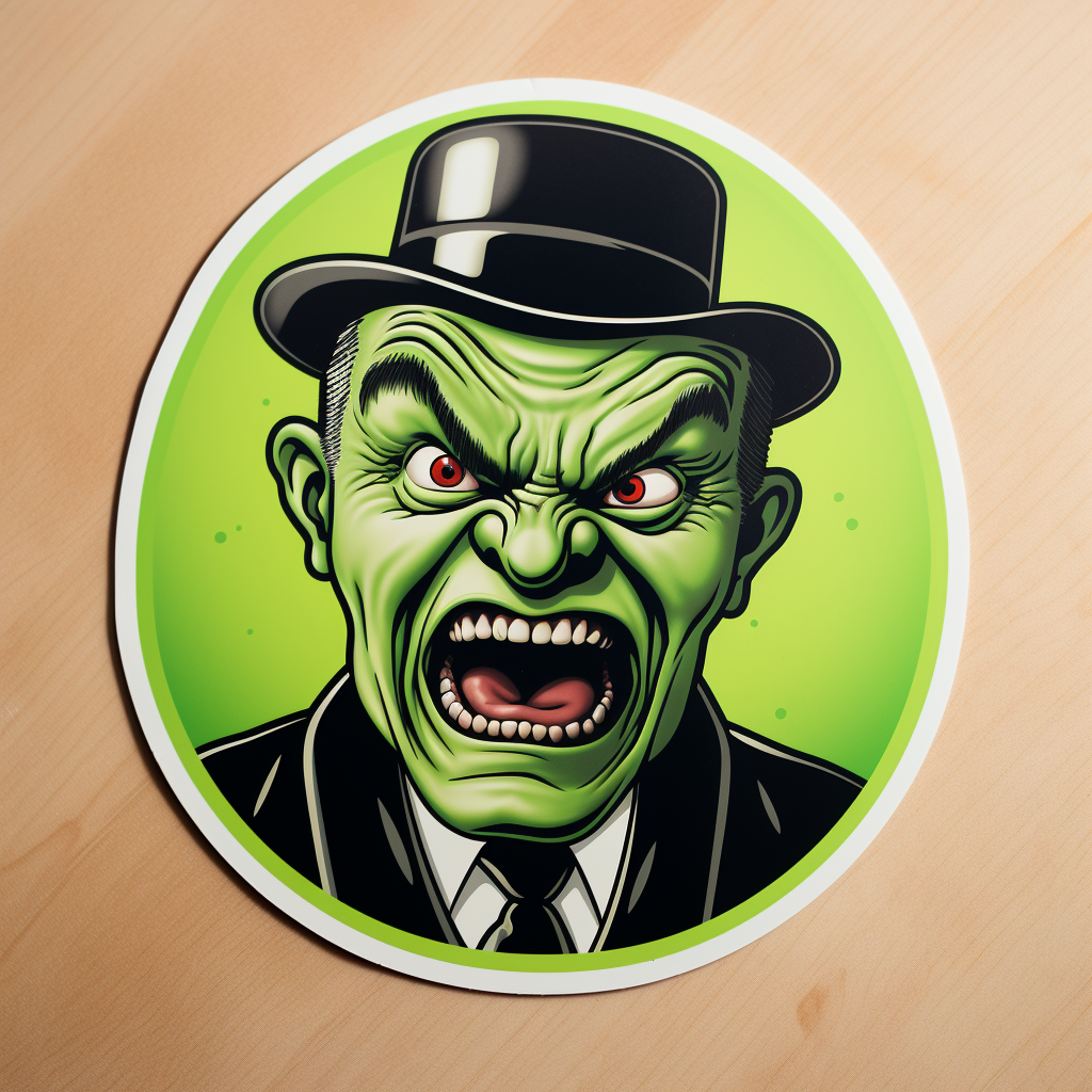 Angry Mr. Yuk sticker